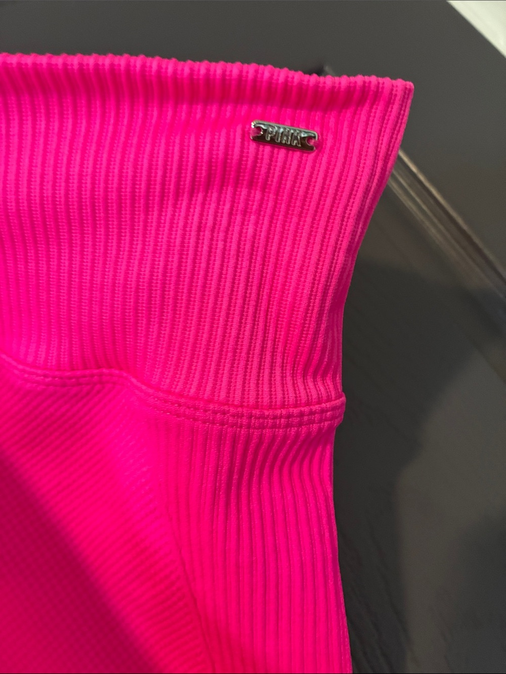 Pink Ribbed Leggings - Picture 3 of 9